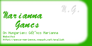 marianna gancs business card